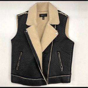 Mango casual faux sherling vest